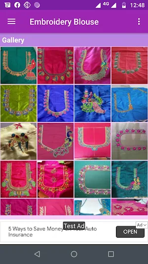 Blouse with embroidery design Screenshot 1