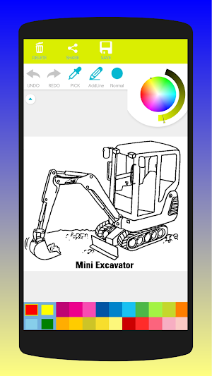Construction Vehicles Coloring Screenshot 1