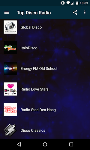 Top Disco Radio - 70s 80s Electronic Disco Funk Screenshot 1