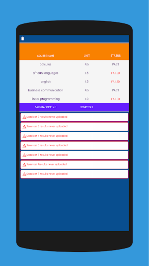 UNISA GPA calculator Screenshot 1