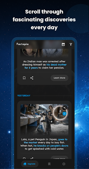 Factopia: Daily Facts & More Screenshot 1