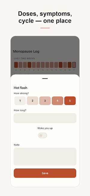 Menopause Tracker & HRT Log Screenshot 1