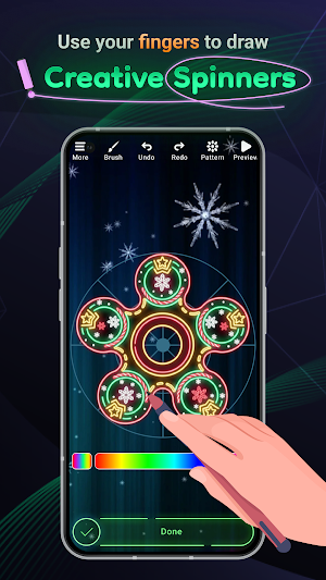 Draw Neon Glow Finger Spinner Screenshot 0