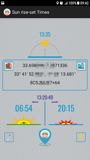 Sunrise and Sunset Calculator Screenshot 1