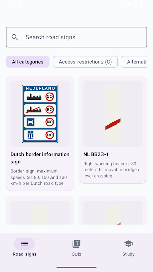 Dutch Road Signs Quiz Screenshot 0