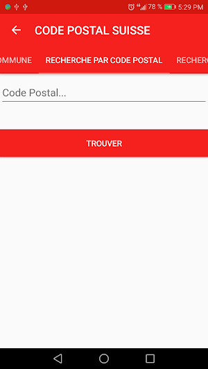 SWISS POSTCODE Screenshot 1