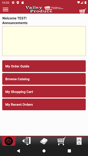 Valley Produce Mobile Ordering Screenshot 0