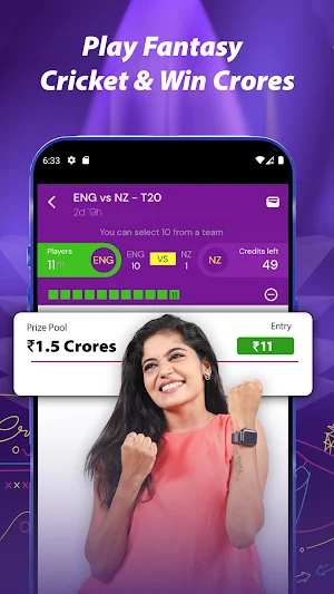 Gameplay11-Cricket Fantasy App Screenshot 1