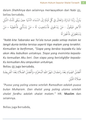 Hukum Seputar Shalat Tarawih Screenshot 3