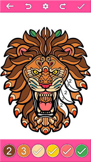 Tattoo Coloring by Number Book Screenshot 2