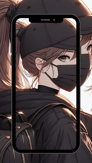 black and white girl wallpaper Screenshot 1