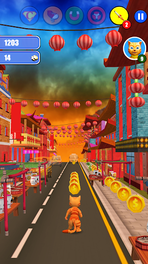 Halloween Cat Monster Run Screenshot 0