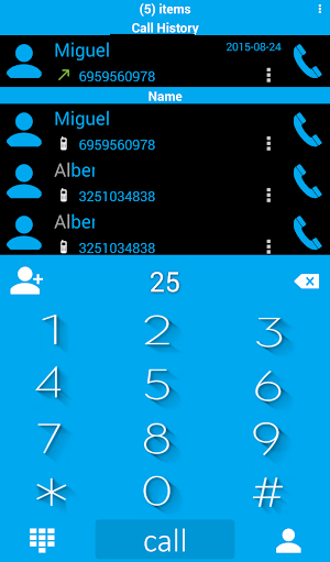 Teme Material Blue2 RocketDial Screenshot 0