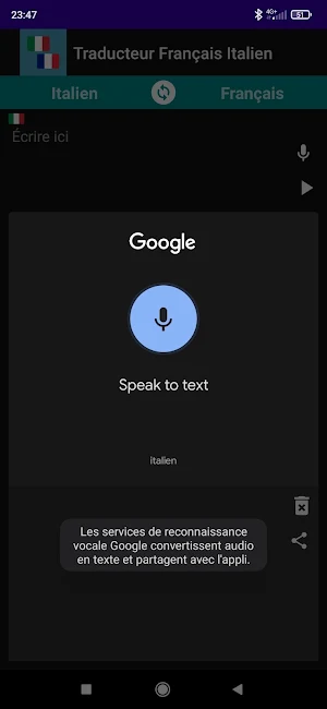 French Italian Translator Screenshot 1