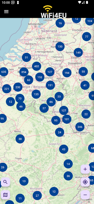 WiFi4EU map Screenshot 1