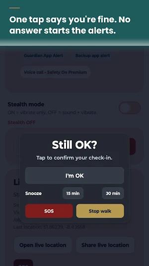 Safety On – Walk Home Safe Screenshot 3