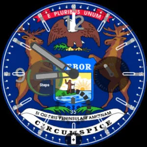 Michigan Flag Watchface Screenshot 0