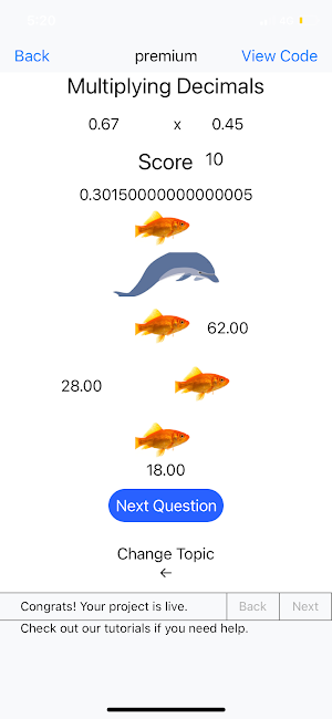 Dolphin Decimals Screenshot 0