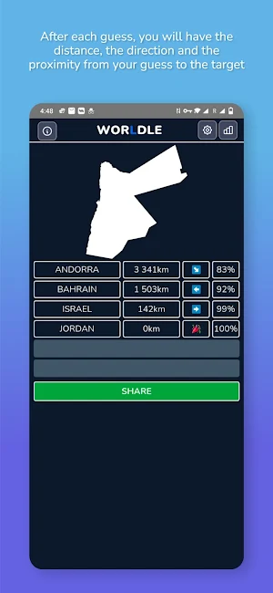 Worldle - Guess the Country Screenshot 3