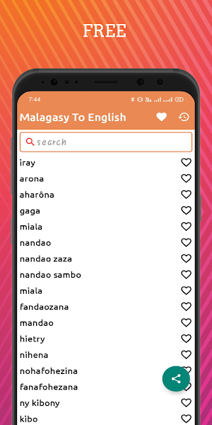Malagasy To English Dictionary Screenshot 0