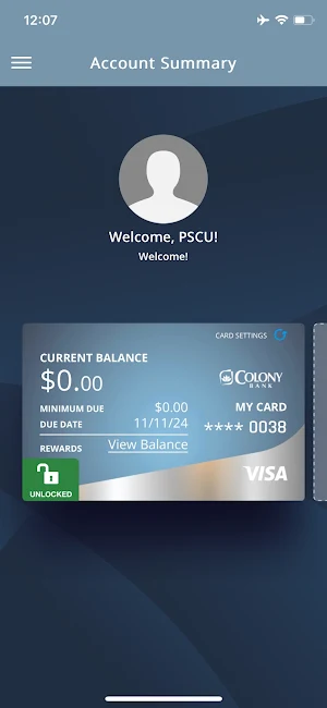 Colony Credit Cards Screenshot 1