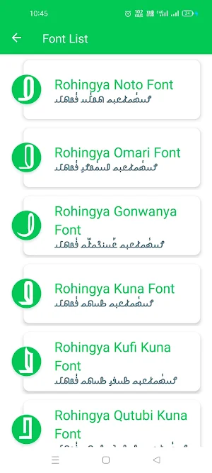 Rohingya Font Styles Screenshot 1