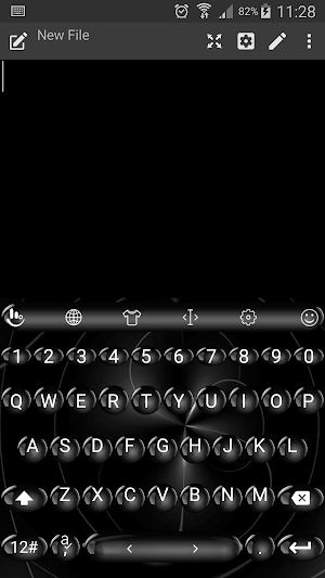 Keyboard Theme Spheres Black Screenshot 0