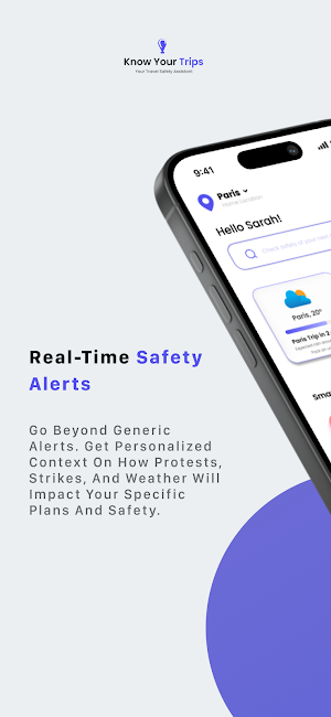 Travel Safety: Know Your Trips Screenshot 1