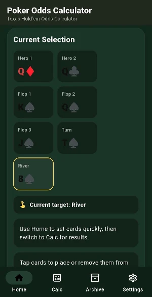 Poker Odds Calculator Screenshot 1