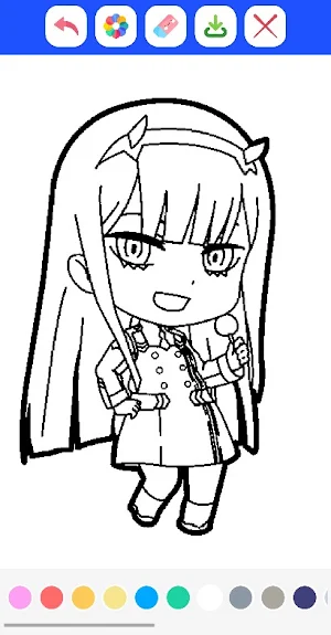 Cute Chibi Anime Coloring Book Screenshot 3