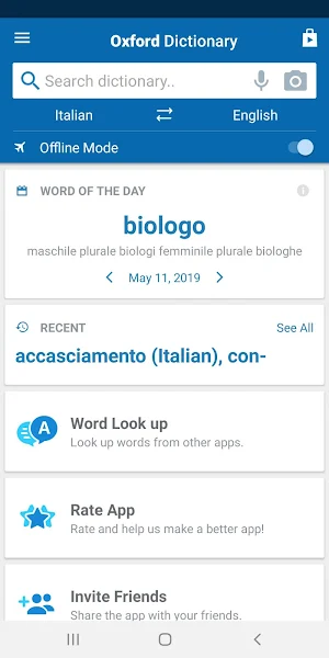 Oxford Italian Dictionary Screenshot 3