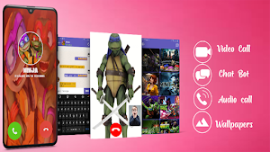 tmnt fake call video & chat Screenshot 0
