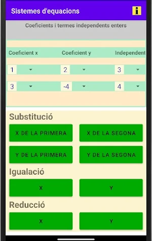 Sistemes d'equacions Screenshot 0