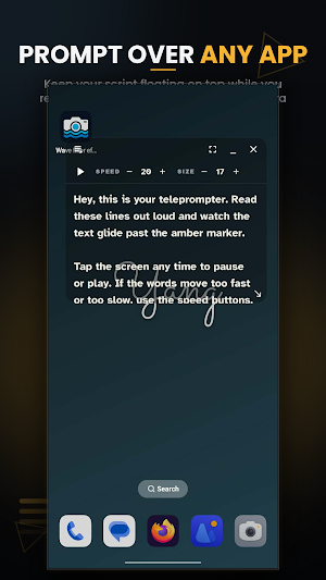 Floating Teleprompter Camera Screenshot 2
