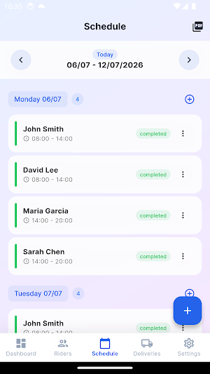 Delivery Rider Manager Screenshot 2