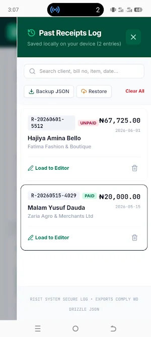 Smart Receipt Creator Screenshot 3