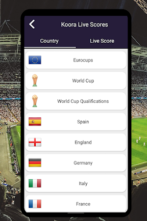 Koora live Scores Screenshot 1
