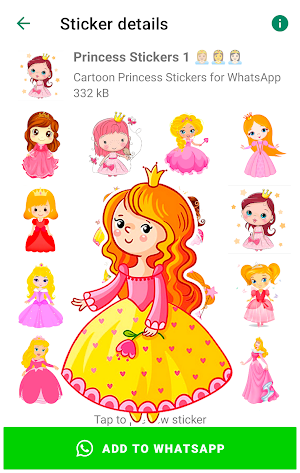 Princess Stickers for WhatsApp Screenshot 0