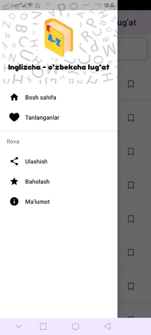 Inglizcha - o'zbekcha lug'at Screenshot 3