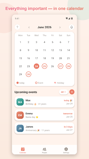 Vitaiko: Birthdays & Holidays Screenshot 0