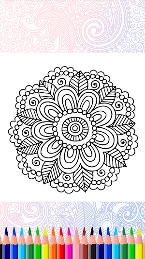 Mandala coloring pages - mandala art easy Screenshot 2