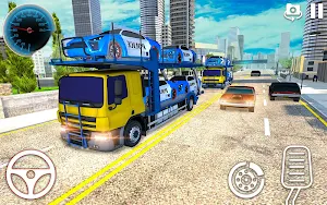 Police Truck Transporter- Car Transport Plane Game Screenshot 1
