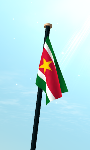 Suriname Flag 3D Wallpaper Screenshot 2