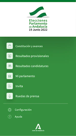 19J Elecciones Andalucía 2022 Screenshot 1