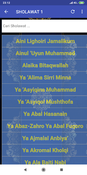 Sholawat Arabic Latin Audio Screenshot 0