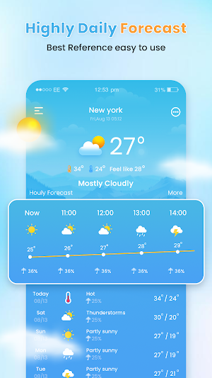 Weather Forecast - Live widget Screenshot 2