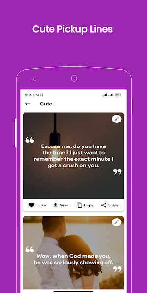 Pickup Lines - Flirt Messages Screenshot 2