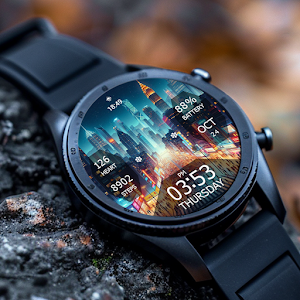Key WF50 City Light Watch Face Screenshot 0