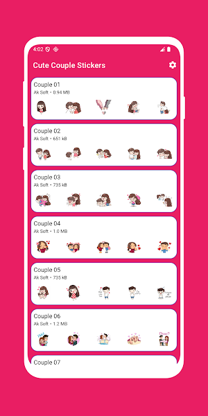 Cute Couple Stickers Screenshot 0