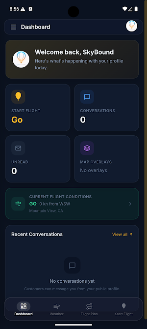 SkyBound Dashboard screenshot 2